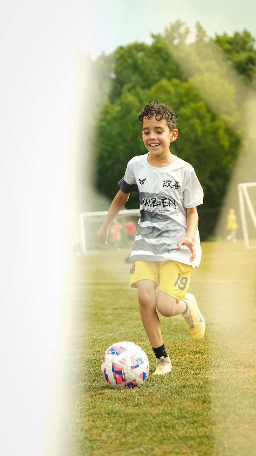 White Kaizen Shirt - On the pitch