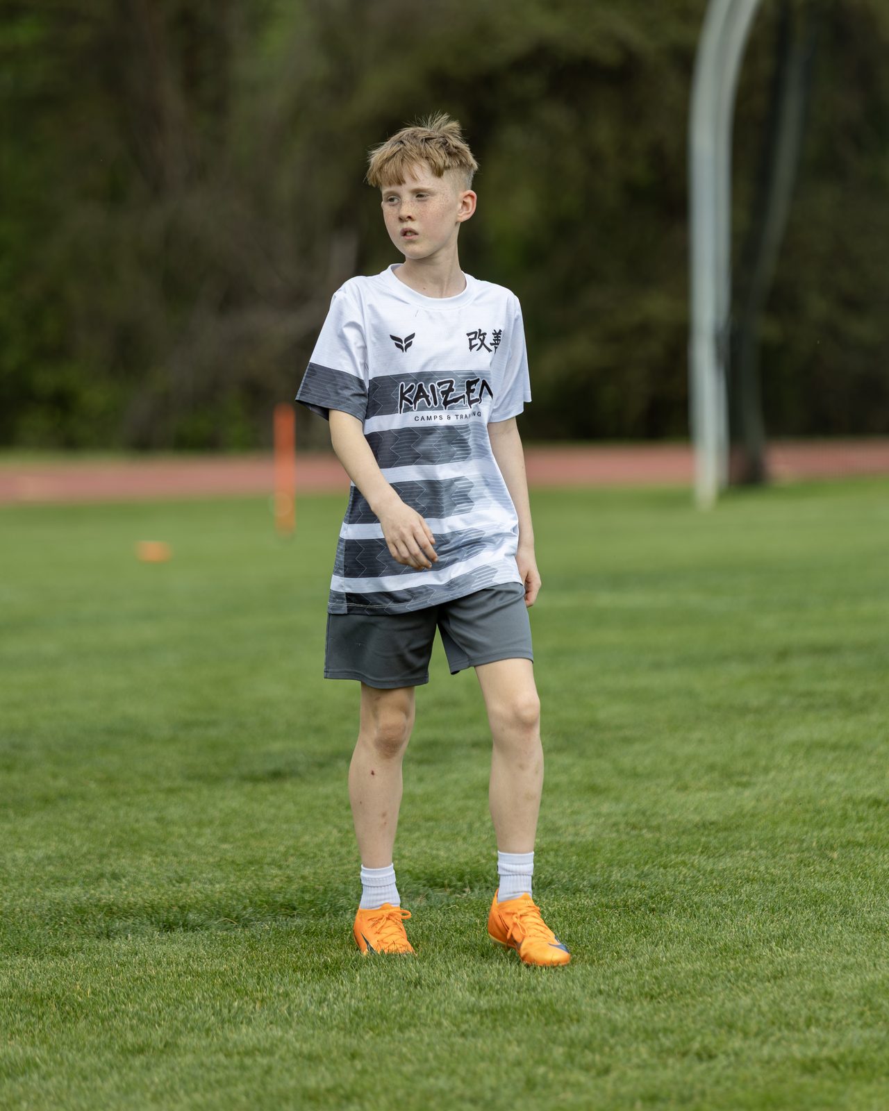 White Kaizen Shirt - On the pitch